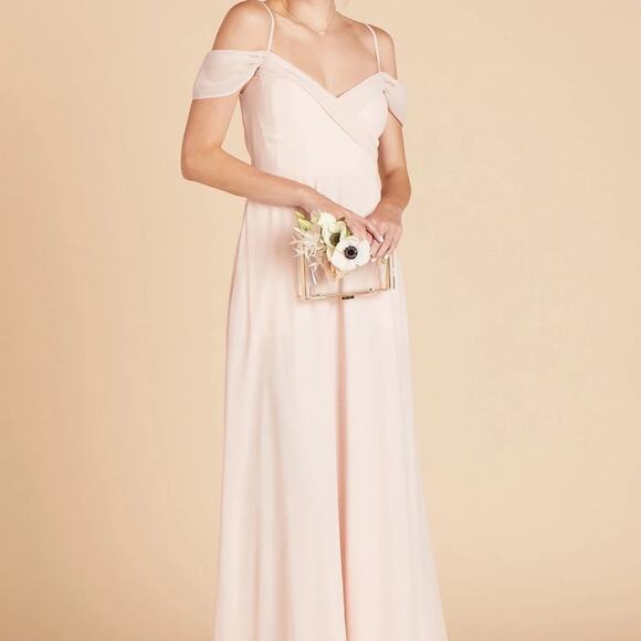 Birdy Grey Spence Convertible Dress Chiffon Pale Blush Medium - Picture 1 of 7